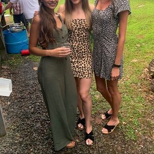 Hunter Green Flare Jumpsuit